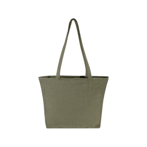 Купить Weekender эко-сумка из переработанного материала Aware™ плотностью 500 г/м² - Зеленый с нанесением логотипа