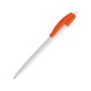 Купить Ручка шариковая Celebrity Пиаф белая/оранжевая с нанесением логотипа