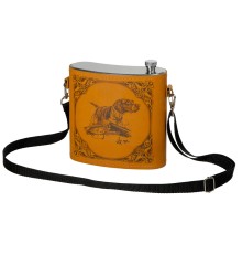 Фляга 510 (рыжая кожа), 1,5 л