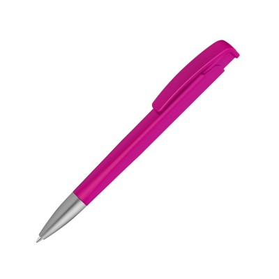 Купить Шариковая ручка с геометричным корпусом из пластика Lineo SI, розовый с нанесением логотипа
