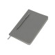 Купить Блокнот А5 Magnet 14,3*21 с магнитным держателем для ручки, серый с нанесением логотипа