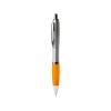 Купить Ручка пластиковая шариковая CONWI, серебристый/апельсин с нанесением логотипа