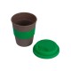 Купить Стакан с силиконовой крышкой Cafe, зеленый с нанесением логотипа