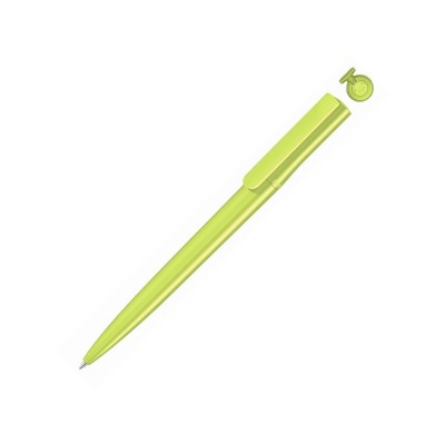 Купить Ручка шариковая пластиковая RECYCLED PET PEN switch, синий, 1 мм, фисташковый с нанесением логотипа
