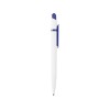 Купить Ручка шариковая Этюд, белый/синий с нанесением логотипа