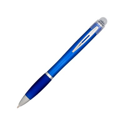Купить Ручка цветная светящаяся Nash, синий с нанесением