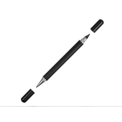 Купить Металлическая ручка и вечный карандаш Van Gogh с рельефным покрытием, черный с нанесением логотипа