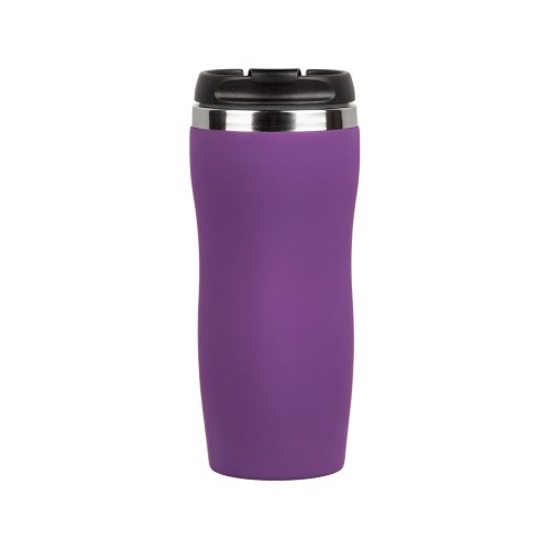 Купить Термокружка Double wall mug C1, soft touch, 350 мл, фиолетовый (Р) с нанесением логотипа