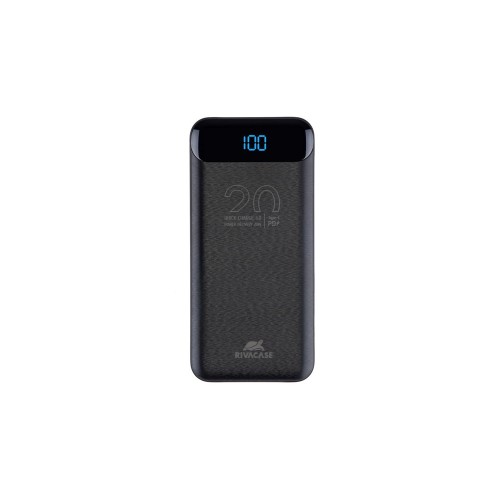 Купить RIVACASE VA2582 (20 000mAh), QC/PD 22.5W внешний аккумулятор с дисплеем, черный /24 с нанесением логотипа