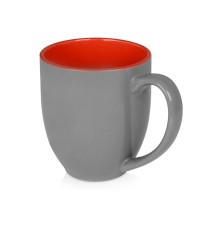 Кружка керамическая Gracy 450мл, серый/красный
