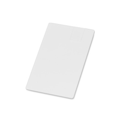 Купить Флеш-карта USB 2.0 16 Gb в виде пластиковой карты Card, белый с нанесением