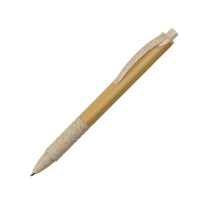 Купить Ручка из бамбука и переработанной пшеницы шариковая Nara, бамбук/бежевый с нанесением логотипа
