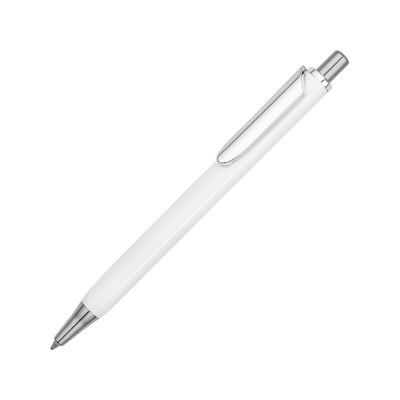 Купить Ручка металлическая шариковая трехгранная Riddle, белый/серебристый с нанесением
