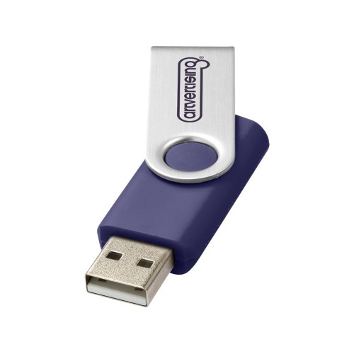 Купить USB-флешка на 16 Гб Rotate Basic, ярко-синий с нанесением логотипа