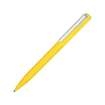 Купить Ручка шариковая пластиковая Bon с покрытием soft touch, желтый с нанесением