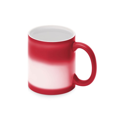 Купить Кружка-хамелеон Magic матовая, красный/белый с нанесением логотипа