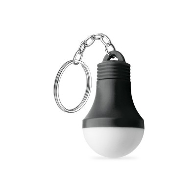 Купить GLOAMIN. Брелок с лампочками LED, черный с нанесением логотипа