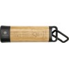 Купить Фонарик с карабинером Kuma из бамбука/переработанной пластмассы - Натуральный с нанесением логотипа