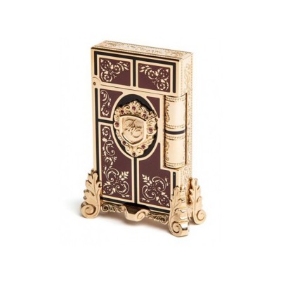 Купить Зажигалка Second Empire Prestige. S.T.Dupont, золотистый/коричневый с нанесением логотипа