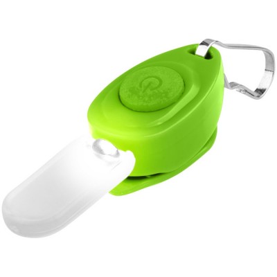 Купить Брелок-фонарик для молнии, зеленый с нанесением логотипа