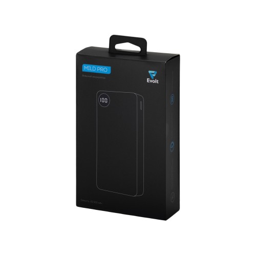 Купить Внешний аккумулятор Mild Pro c быстрой зарядкой QC/PD, 20 000 mAh, синий с нанесением логотипа