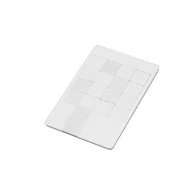 Купить Флешка в виде пластиковой карты Пятнашки, 64 Гб, белый с нанесением логотипа