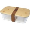 Купить Roby Стеклянный контейнер для завтрака с бамбуковой крышкой, прозрачный с нанесением логотипа