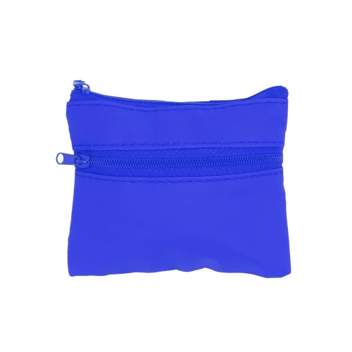 Купить Кошелек ADAL с 2 карманами из RPET с  молниями в тон, королевский синий с нанесением логотипа
