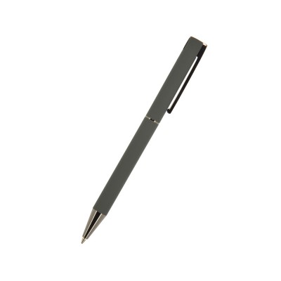 Купить Ручка Bergamo шариковая автоматическая, серый металлический корпус, 1.0 мм, синяя с нанесением