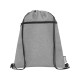 Купить Рюкзак со шнурком Ross из переработанного ПЭТ, heather medium grey с нанесением логотипа