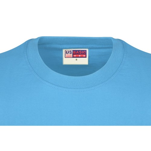 Купить Футболка Heavy Super Club с боковыми швами, мужская, голубой с нанесением логотипа