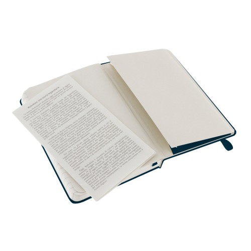 Купить Записная книжка Moleskine Classic (в линейку) в твердой обложке, Pocket (9x14см), голубой сапфир с нанесением логотипа