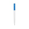 Купить Ручка пластиковая шариковая Миллениум Color CLP, белый/голубой с нанесением логотипа