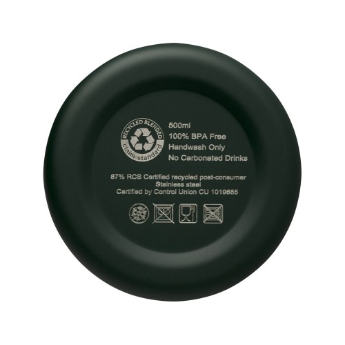 Купить Spring медная бутылка с вакуумной изоляцией, сертифицированная согласно RCS, 500 мл - Зеленый с нанесением логотипа