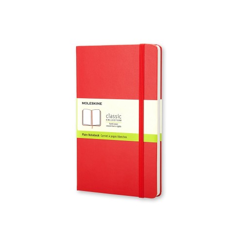 Купить Записная книжка Moleskine Classic (нелинованный) в твердой обложке, Large (13х21см), красный с нанесением логотипа