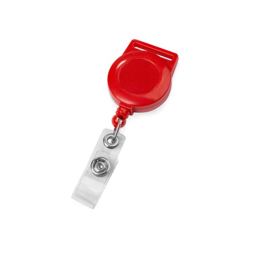 Купить Ретрактор с ушком для ленты, красный с нанесением логотипа