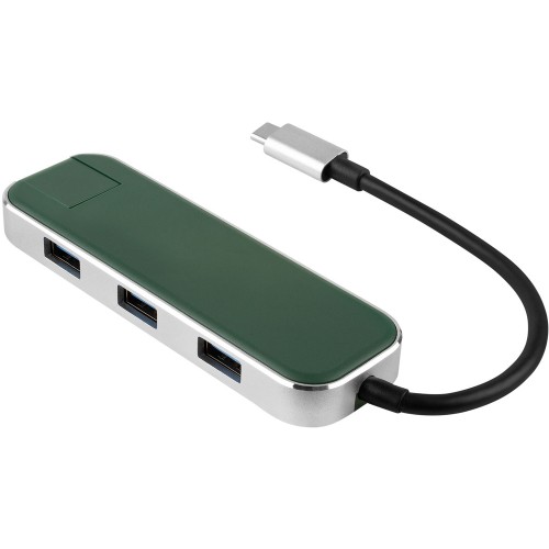 Купить Хаб USB Rombica Type-C Chronos Green с нанесением логотипа