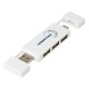 Купить Mulan Двойной USB 2.0-хаб, белый с нанесением логотипа