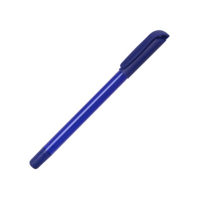 Купить Ручка шариковая пластиковая Delta из переработанных контейнеров, синяя с нанесением логотипа