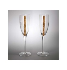 Бокалы для шампанского с кристаллами Swarovski Chinelli