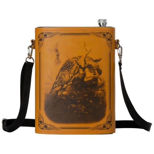 Купить Фляга 511(рыжая кожа), 2л с нанесением логотипа