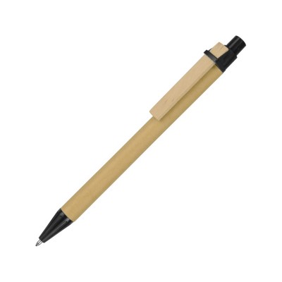 Купить Ручка шариковая Salvador, натуральный/черный, черные чернила с нанесением