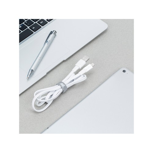 Купить Кабель Lightning MFi 1.2м WT12, белый с нанесением логотипа