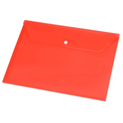Купить Папка-конверт А4 с кнопкой, красный с нанесением