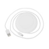 Купить Беспроводное зарядное устройство со встроенным кабелем 2-в-1 Disc, белый с нанесением логотипа