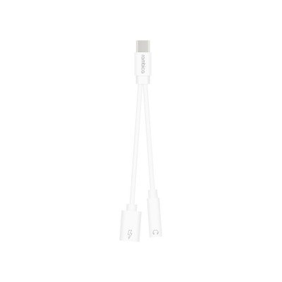 Купить Rombica Type-C Adapter 3.5C, белый с нанесением