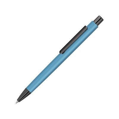 Купить Металлическая шариковая ручка soft touch Ellipse gum, голубой с нанесением