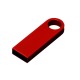 Купить USB 2.0-флешка на 512 Мбайт с мини чипом и круглым отверстием, красный с нанесением логотипа