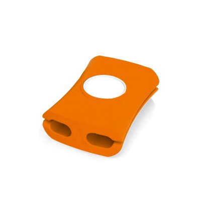 Купить Органайзер для проводов Snappi, оранжевый с нанесением логотипа