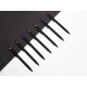 Купить Ручка металлическая шариковая Taper Metal софт-тач с цветным зеркальным слоем, черный с серебристым с нанесением логотипа